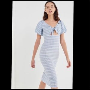 Urban Outfitters Gingham Cutout Midi Dress